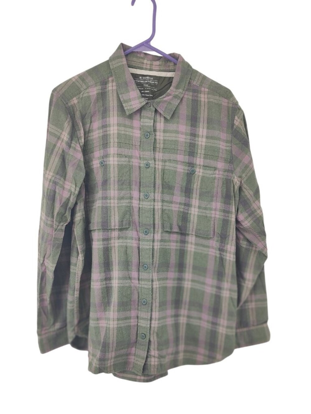 REI Co-op Women's Organic Cotton Long Sleeve Flannel Size 1XL